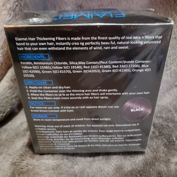 ELAIMEI Hair Building Fibers Kit For Fuller Thicker Natural-Looking Hair 0.97 oz - Picture 6 of 9